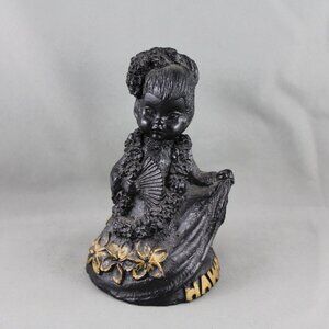 Vintage Lava Tiki Figurine - Asain Girl Design - By Poly Art - Rare